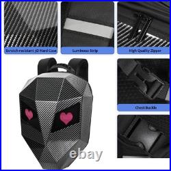 LED Backpack Large Capacity Programmable Waterproof Carbon Fiber Textured Digita LED Backpack Large Capacity Programmable Waterproof Carbon Fiber Textured Digita