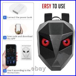 LED Backpack Large Capacity Programmable Waterproof Carbon Fiber Textured Digita LED Backpack Large Capacity Programmable Waterproof Carbon Fiber Textured Digita