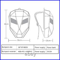 LED Backpack Large Capacity Programmable Waterproof Carbon Fiber Textured Digita LED Backpack Large Capacity Programmable Waterproof Carbon Fiber Textured Digita
