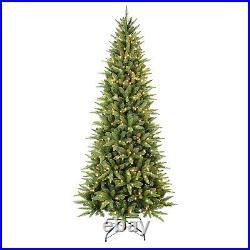 LED Christmas Tree, Artificial Fir Tree with PE & PVC Mixed Branches, Foldable