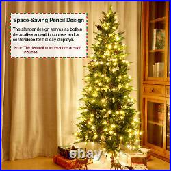 LED Christmas Tree, Artificial Fir Tree with PE & PVC Mixed Branches, Foldable