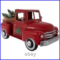 LED Light Up Red Vintage Metal Truck Farm Fresh Christmas LED Light Up Red Vintage Metal Truck Farm Fresh Christmas