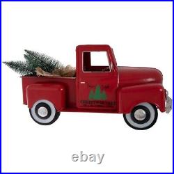 LED Light Up Red Vintage Metal Truck Farm Fresh Christmas LED Light Up Red Vintage Metal Truck Farm Fresh Christmas