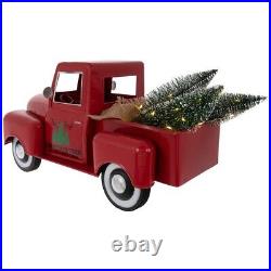 LED Light Up Red Vintage Metal Truck Farm Fresh Christmas LED Light Up Red Vintage Metal Truck Farm Fresh Christmas