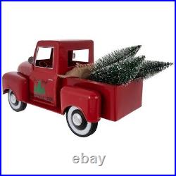 LED Light Up Red Vintage Metal Truck Farm Fresh Christmas LED Light Up Red Vintage Metal Truck Farm Fresh Christmas
