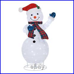 LED Pop-Up Snowman Family