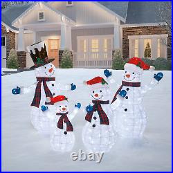 LED Pop-Up Snowman Family