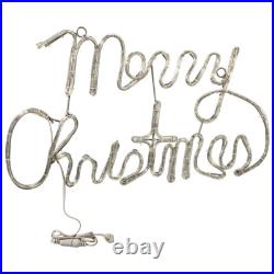 LED Rope Light Merry Christmas Motif Lighted Silhouette Red 31 Inch