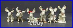 LENOX Lot 6 Marcel The Moose Porcelain Annual Christmas Tree Ornaments