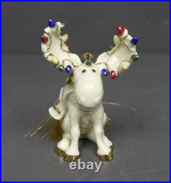 LENOX Lot 6 Marcel The Moose Porcelain Annual Christmas Tree Ornaments