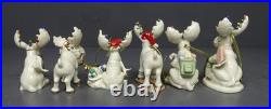 LENOX Lot 6 Marcel The Moose Porcelain Annual Christmas Tree Ornaments