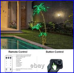 LIGHTSHARE Lighted 6FT Gorgeous Palm Tree 3Trunks Artificial Green LIGHTSHARE Lighted 6FT Gorgeous Palm Tree 3Trunks Artificial Green
