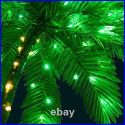 LIGHTSHARE Lighted 6FT Gorgeous Palm Tree 3Trunks Artificial Green LIGHTSHARE Lighted 6FT Gorgeous Palm Tree 3Trunks Artificial Green