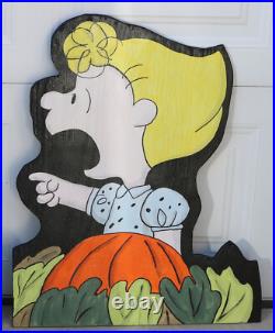 LINUS & SALLY SET PEANUTS Great Pumpkin HALLOWEEN LAWN ART YARD DECOR