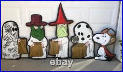 LINUS & SALLY SET PEANUTS Great Pumpkin HALLOWEEN LAWN ART YARD DECOR