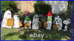 LINUS & SALLY SET PEANUTS Great Pumpkin HALLOWEEN LAWN ART YARD DECOR