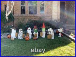 LINUS & SALLY SET PEANUTS Great Pumpkin HALLOWEEN LAWN ART YARD DECOR