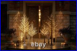 LITBLOOM Lighted Brown Tree Plug in 430 LED Fairy Lights 4FT, Twig Tree with Lig