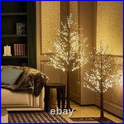 LITBLOOM Lighted Brown Tree Plug in 430 LED Fairy Lights 4FT, Twig Tree with Lig