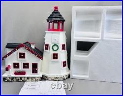 LL Bean Lighthouse Advent Calendar Wooden Christmas Decor Original Box Styrofoam