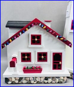 LL Bean Lighthouse Advent Calendar Wooden Christmas Decor Original Box Styrofoam