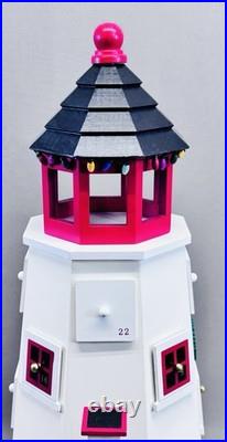 LL Bean Lighthouse Advent Calendar Wooden Christmas Decor Original Box Styrofoam