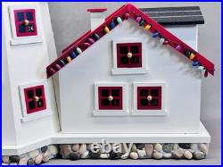 LL Bean Lighthouse Advent Calendar Wooden Christmas Decor Original Box Styrofoam
