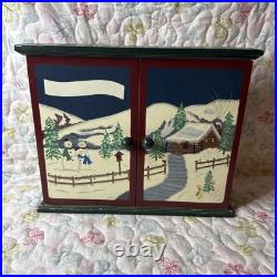 LL Bean Wooden Advent Calendar Display Vintage Double Doors w 24 PullOut Drawers LL Bean Wooden Advent Calendar Display Vintage Double Doors w 24 PullOut Drawers
