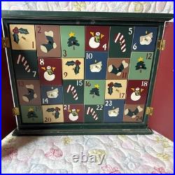 LL Bean Wooden Advent Calendar Display Vintage Double Doors w 24 PullOut Drawers LL Bean Wooden Advent Calendar Display Vintage Double Doors w 24 PullOut Drawers