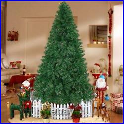 LUCKYERMORE 9 FT 10FT Artificial Christmas Tree Xmas Pine Holiday Metal Stand
