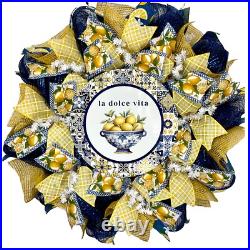 La Dolce Vita The Good Life Amalfi Coast Wreath with Lemons