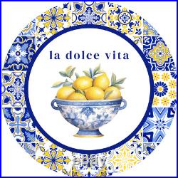 La Dolce Vita The Good Life Amalfi Coast Wreath with Lemons
