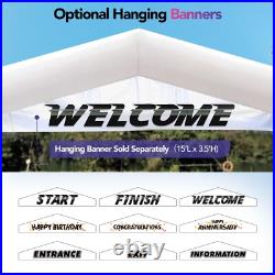 Large 21Ft Gable Inflatable Arch with built-in blower White