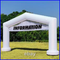Large 21Ft Gable Inflatable Arch with built-in blower White