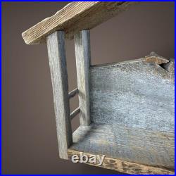 Large Cedar Barn Wood Nativity Stable Creche Figurines Greenery NOT Included A43