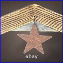 Large Cedar Barn Wood Nativity Stable Creche Figurines Greenery NOT Included A43