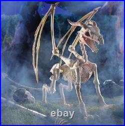 Large Dragon Bones Semi-Posable Plastic Halloween Skeleton Character 4-Ft L #808