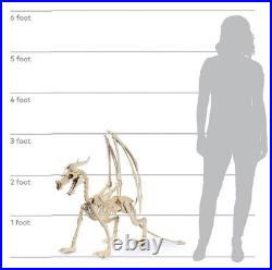 Large Dragon Bones Semi-Posable Plastic Halloween Skeleton Character 4-Ft L #808
