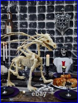 Large Dragon Bones Semi-Posable Plastic Halloween Skeleton Character 4-Ft L #808
