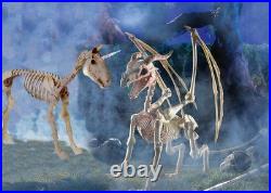 Large Dragon Bones Semi-Posable Plastic Halloween Skeleton Character 4-Ft L #808
