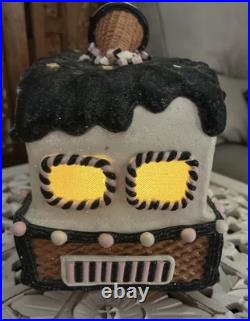 Large Halloween Waffle Cone Ice Cream Truck Pink Black Ghost 11 inch Lights Up Large Halloween Waffle Cone Ice Cream Truck Pink Black Ghost 11 inch Lights Up