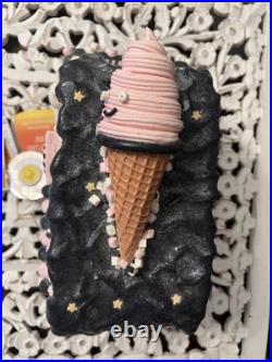Large Halloween Waffle Cone Ice Cream Truck Pink Black Ghost 11 inch Lights Up Large Halloween Waffle Cone Ice Cream Truck Pink Black Ghost 11 inch Lights Up