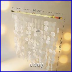 Large Handmade Capiz Shell Wall Art 24x28 Inch Home Decor Piece