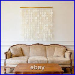 Large Handmade Capiz Shell Wall Art 24x28 Inch Home Decor Piece