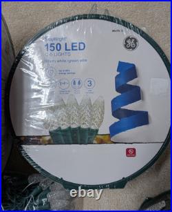 Large Lot Of GE Christmas LED Lights 5 Sets of 150