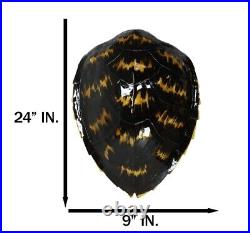Large Nautical Marine Black Tone Faux Hawksbill Turtle Shell Replica Wall Decor