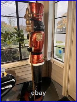Large Red Black Gold Wooden Nutcracker Soldier Christmas Holiday Décor
