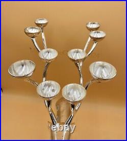 Large Silver Plate Pottery Barn Reindeer Candelabra 10 Points Stands 20 Tall Large Silver Plate Pottery Barn Reindeer Candelabra 10 Points Stands 20 Tall