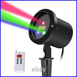 Laser Christmas Lights Outdoor Projector, RGB 3 Colors Motion/Static Garden