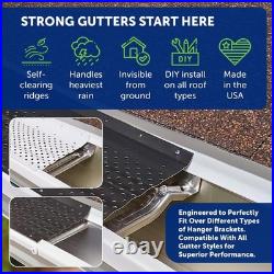 LeafTek Gutter Guards for Leaves 5 x 32' Black 5 Inch 32 Feet